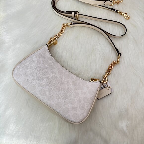 COACH Classic Old Flower White Underarm Bag - Picture 7 of 14